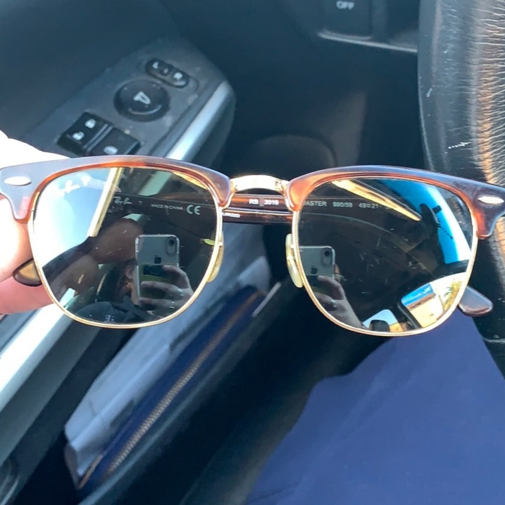 Ray Bans Clubmaster polarized sunglasses